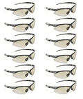 12 pairs of Apex Safety Glasses Anti Fog Scratch Resistant ANSI Z87 ISEA Indoor Outdoor displayed in rows.