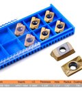 6 Pack APKT1604 Tin Coated Carbide Inserts For Milling Indexable Machinist Tools CNC Laser Cutter Compatible Accessories