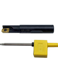 Indexable Milling Inserts APMT1135 With 90 Degree Square Shoulder For Steel Cutting Semi Finishing Includes One Half Inch Shank Tool Holder GBJ