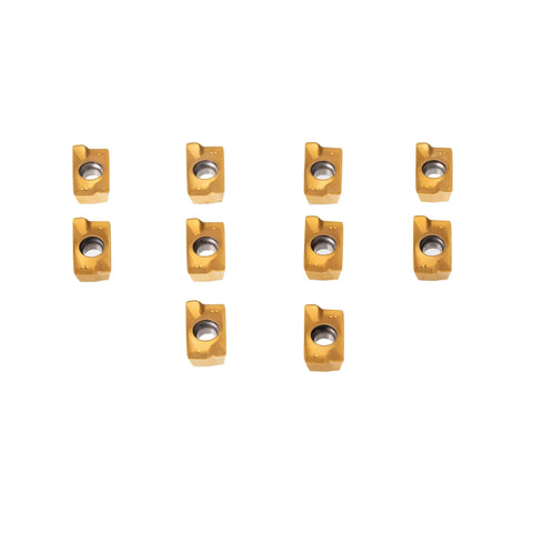 Face Mill And Insert Set For R8 FMB22 Arbor With 50mm Cutter And 7 By 16 By 20 UNF Thread, Includes 10 APMT1604 Carbide Inserts