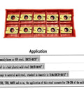 Ten Piece APMT1604 PDER Turning Inserts Tin Coated Carbide For Steel Turning And Milling Dual Edge APKT1604 Inserts