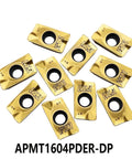 Ten Piece APMT1604 PDER Turning Inserts Tin Coated Carbide For Steel Turning And Milling Dual Edge APKT1604 Inserts