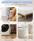 Apple Shaped Plastic Shims for Leveling 30 Pack Multi Purpose Rubber Wedges installed under furniture and appliances