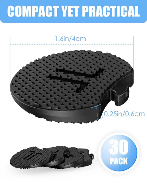Apple Shaped Plastic Shims for Leveling 30 Pack Multi Purpose Rubber Wedges, 1.6 in diameter, 0.25 in height
