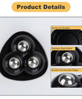 Close-up of 8 Pieces 1.45 Inch Self Adhesive Appliance Caster Wheels with stainless steel rollers and rounded edges