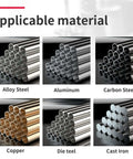 Images of alloy steel, aluminum, carbon steel, copper, die steel, and cast iron materials for adjustable hand reamer.