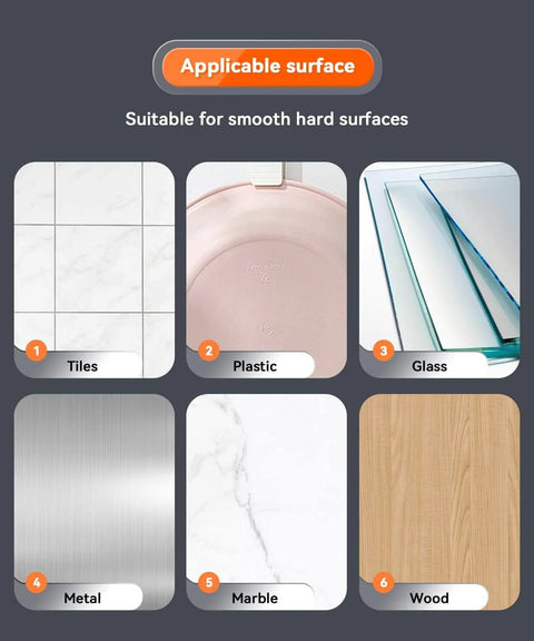 Applicable surfaces for Heavy Duty Double Sided Tape Nano Tape 1.2 Inch By 20 Feet include tiles, plastic, glass, metal, marble, wood
