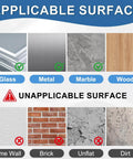 Applicable and unapplicable surfaces for Window Sealing Tape 2IN x 33 FT Draft Isolation No Residue Removable Adhesive.