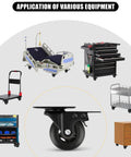3" Casters Set of 4 - Heavy Duty Quiet Casters, Max Load 2000 lbs, Soft Wheels for Carts, Glide Smoothly and Protect Floors, Locking Furniture Casters in use.