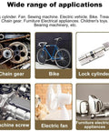 Wide range of applications for Extend Door Lock Hinge Lubricant 60ml Grease And Penetrating Oil with bike, chain gear, lock cylinder images