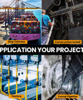 Collage image showing applications of durable stainless steel U bolts kit in shipping, construction, factory, and tunnel pipeline projects.