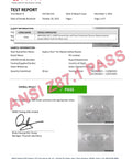 Test report for Over Eyeglasses Safety Glasses With Anti Fog Scratch Resistant Coating Pack Of 3 showing ANSI Z87.1 pass