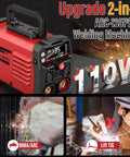2 In 1 110V Arc And Lift TIG Welder For Home DIY with Hot Start and Anti Stick Arc Force, portable MMA welding machine, close-up view