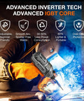 Welder using Ultra Lightweight Portable ARC Welder With IGBT Inverter 110V Handheld Welding Machine in action