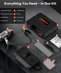 Ultra Portable 110V 200A IGBT Inverter ARC Welder With Digital Display And 6 Level Current Control kit with case, helmet, and accessories