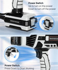 Close-up of power switch on Portable Handheld Arc Welder with IGBT Inverter 110V 20-120 Amp Adjustable Output 6 Variable Current Settings