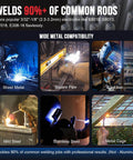 Beefy 250 Amp Stick Welder With Dual Voltage 110V And 220V Auto Switching, LED Display Arc Welding Machine compatibility