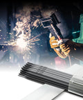 Welder using Carbon Steel Arc Welding Rods E4303 J422 Three Thirty Second To One Eighth Inch Sticks 1 Lb Electrode Pack