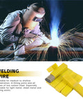 Welder using E6011 1/8 Inch Arc Welding Rod, 60 Lb Total in a 6 Pack for smooth arc and low spatter welds on steel with yellow holders