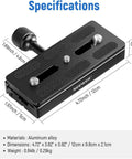 Arca Swiss Compatible Quick Release Plate With Clamp Adapter Set 120mm QR Plate for tripods in aluminum alloy with dimensions