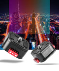 Arca Swiss Quick Release Plate With Fast Claw Clamp for camera tripod mount against a cityscape background