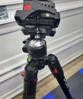 Ball Head Adapter For BOG DeathGrip Tripod With Plate, Arca Swiss Compatible Quick Release Mount showing 360-degree swivel adjustment