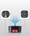 Arca Swiss Quick Release Plate With Fast Claw Clamp For Camera Tripod Mount and interchangeable parts, showing installation direction.
