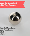 Replacement Steel Ball for Shoot The Moon Game & Pinball - 1.06 Inch (26.92 mm) Steel Balls, Metal Balls for Table Top Games.