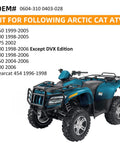 Image of Arctic Cat ATV models compatible with Shock Bushing Kit 16 Pcs And Bearing Sleeve Kit 8 Pcs. Fits models 250 to Bearcat 454.