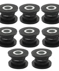 Eight Piece Absorber Shock Bushing And Bearing Sleeve Kit For Arctic Cat ATVs Including Models 250 300 400 500 650 And 700 Year Range 1998 To 2006 Replaces Part Numbers 0604 310 And 0403 028