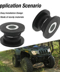 Eight Piece Absorber Shock Bushing And Bearing Sleeve Kit displayed on Arctic Cat ATV with text features