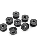 All 4 Absorber Shock Bushing And Bearing Sleeve Kit For Arctic Cat Quad Bikes 1998-2006, 8 bushings displayed