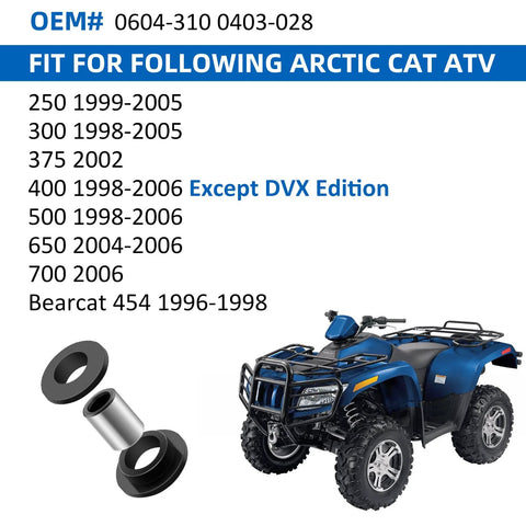 Eight Piece Shock Bushing And Four Piece Bearing Sleeve Kit 0604-310 0403-028 with Arctic Cat ATV models image