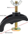 Heavy-duty arcuate press plate clamp for CNC router and drill press, universal 8mm, 10mm, 1/4 inch compatibility, secure clamping