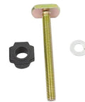 Components of 4-Piece Arcuate Press Plate Clamps For CNC Router And Drill Press, including T-slot bolt and wing nut