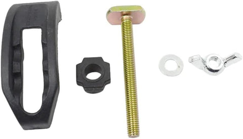 Components of 4-Piece Arcuate Press Plate Clamps For CNC Router And Drill Press, including T-slot bolt and wing nut