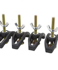 4 Piece Arcuate Press Plate Clamps For T Track Hold Down Fixtures Universal CNC Router And Drill Press Accessories Heavy Duty Workpiece