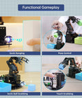 5DOF Arduino Robotic Arm Kit For AI Enabled Education with multiple functional gameplay features shown