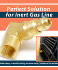 Argon Gas Adaptor For Welder Lines With 90 Degree Elbow Heavy Duty Build For TIG And MIG Machines Compatible With Everlast Welders