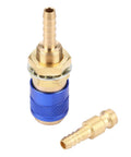 Argon Hose Fittings For MIG TIG Welder Torch With Fast Connect M6 Gas Adapter And Water Cooling Blue Color Secure Fast Connection