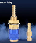 Argon Hose Fittings For MIG TIG Welder Torch With Fast Connect M6 Gas Adapter Blue Brass Connectors