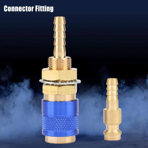 Argon Hose Fittings For MIG TIG Welder Torch With Fast Connect M6 Gas Adapter Blue Brass Connectors