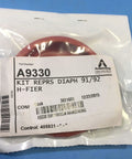 Front view of ARMSTRONG INTERNATIONAL A9330 Diaphragm, (HUMID 91;92;93;94) kit in packaging, showing label details