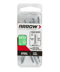 Long Steel Pop Rivets One Eighth Inch For Metal Fabric Leather And Auto Repair 15 Pack Heavy Duty Riveting Fasteners By Arrow RLS1