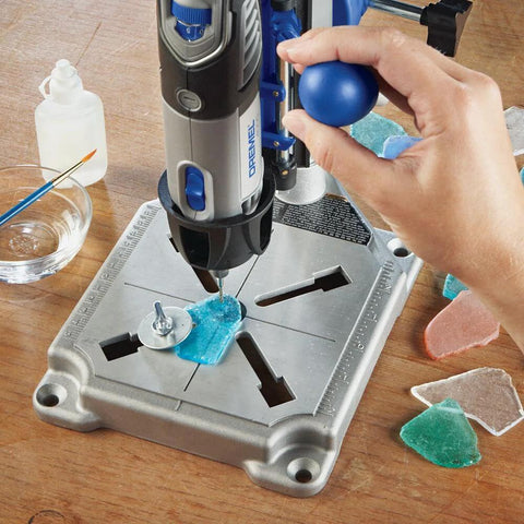 Articulating Drill Press Stand For Rotary Tools With 90 Degree Horizontal Position And 15 Degree Increment Angled Drilling 2 Inch Depth