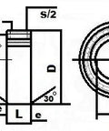 Technical drawing of AS25 One-Way 25x52x15mm Bearing Support Required Backstop Clutch with dimensions and design details.