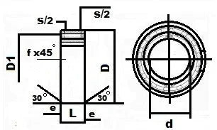 Technical drawing of AS25 One-Way 25x52x15mm Bearing Support Required Backstop Clutch with dimensions and design details.