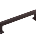 Ascendra 5-1/16 Inch Center To Center Cabinet Pull In Honey Bronze From The Transcend Series, solid metal handle, side view
