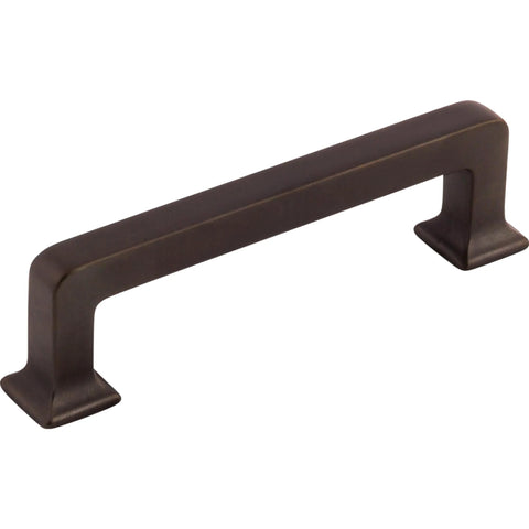 Top Knobs TK703HB Ascendra Three And Three Quarters Inch Center To Center Cabinet Pull Honey Bronze finish close-up view