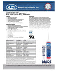 Clear One Hundred Percent RTV Silicone Sealant For Vertical And Overhead Installations Non Sag Moisture Curing One Part Silicone Rubber That Stays Flexible And Durable Ten Point Two Ounce Cartridge product sheet
